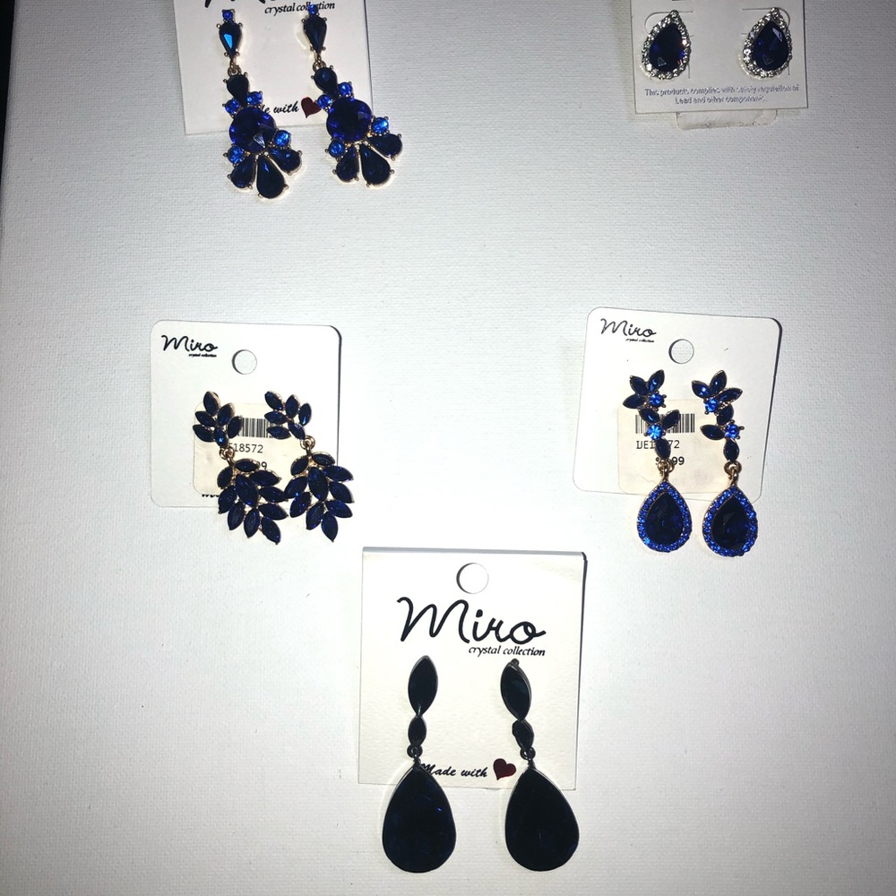 Bundle deal: royal blue earring lot